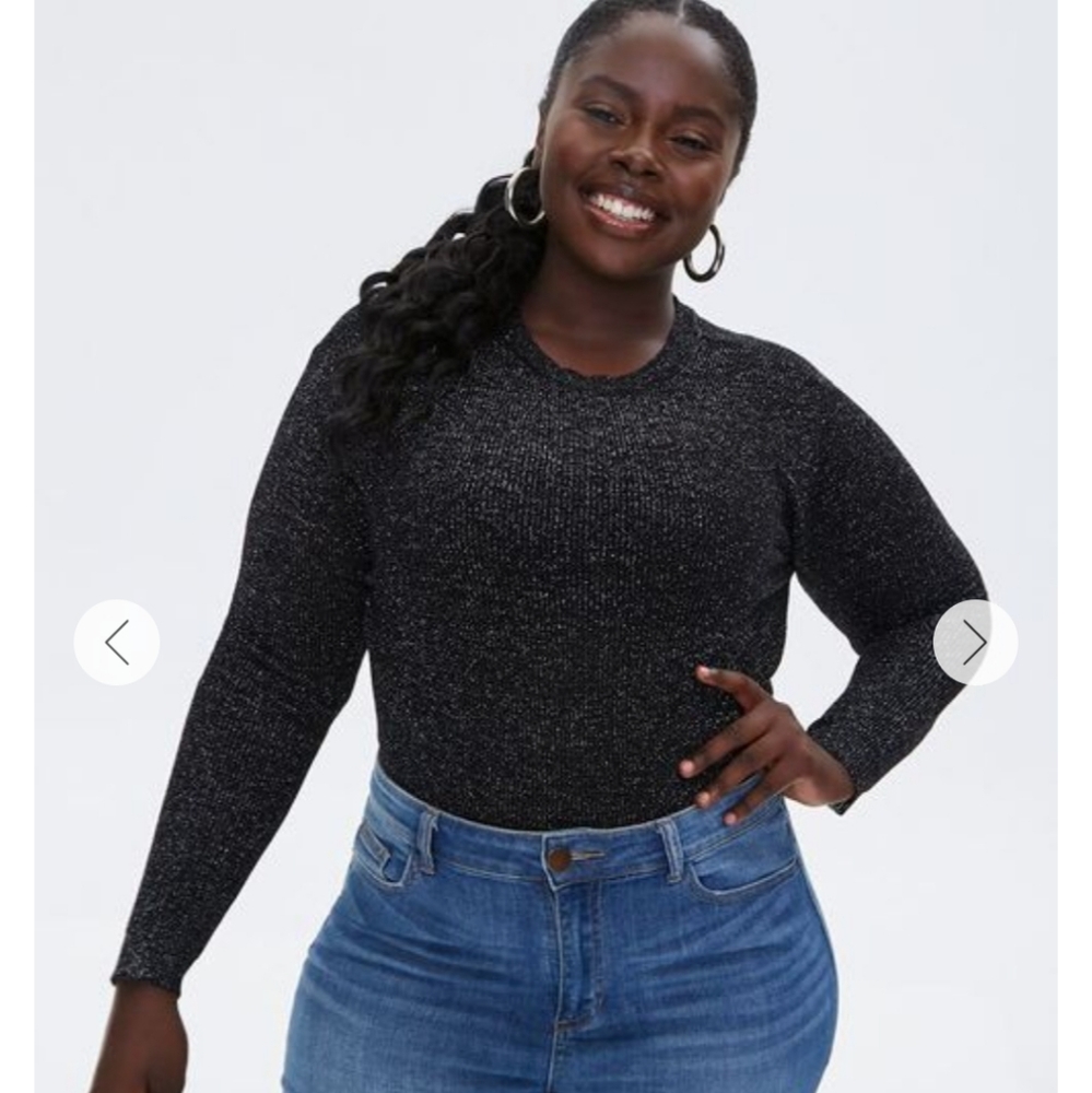 Forever 21 Glitter sweater-knit Top